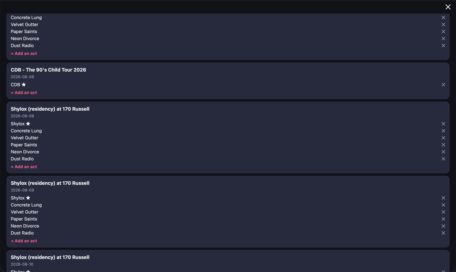 The Louder venue editor, where a venue owner writes their own line-up for a night